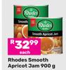 Rhodes Smooth Apricot Jam-900g Each
