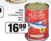 Spar Pilchards In Tomato Or Chilli Sauce-400g Each