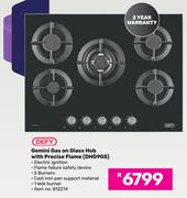Defy Gemini Gas On Glass Hob With Precise Flame DHG905