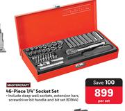 Mastercraft 46-Piece 1/4" Socket Set-Per Set