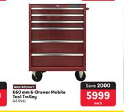 Mastercraft 660mm 6-Drawer Mobile Tool Trolley