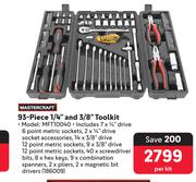 Mastercraft 93-Piece 1/4" And 3/8" Toolkit MFT10040-Per Kit