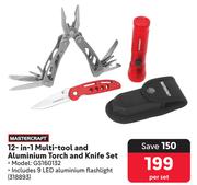 Mastercraft 12-In-1 Multi-Tool And Aluminium Torch And Knife Set GS160132-Per Set