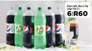 Pepsi Light, Max Or 7 Up Sugar Free-For 6 x 2L