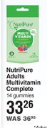 NutriPure Adults Multivitamin Complete-14 Gummies