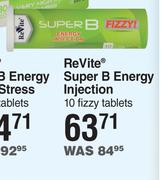 Revite Super B Energy Injection-10 Fizzy Tablets