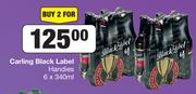 Carling Black Label Handies-For 2 x 6 x 340ml