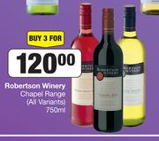 Robertson Winery Chapel Range (All Variants)-For 3 x 750ml