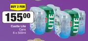 Castle Lite Cans-For 2 x 6 x 500ml