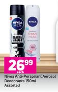 Nivea Anti Perspirant Aerosol Deodorants Assorted-150ml Each