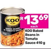 Koo Baked Beans In Tomato Sauce-410g Each