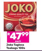 Joko Tagless Teabags-100s Pack Each