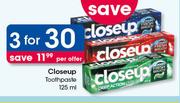 Closeup Toothpaste-3 x 125ml