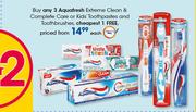 Aquafresh Extreme Clean & Complete Care Or Kids Toothpastes & Toothbrushes-Each