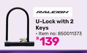 Raleigh U-Lock With 2 Keys