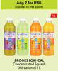 Brooks Low Cal Concentrated Squash (All Variants)-For Any 2 x 1L