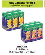 Rhodes Fruit Nectar (All Variants)-For 2 x 6 x 200ml