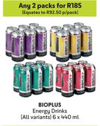 Bioplus Energy Drink (All Variants)-For 2 x 6 x 440ml