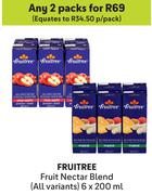 Fruitree Fruit Nectar Blend (All Variants)-For 2 x 6 x 200ml