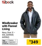 Beck Windbreaker With Flannel Lining