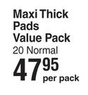 Always Maxi Thick Pads Value Pack 20 Normal-Per Pack