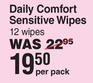 Gynaguard Daily Comfort Sensitive Wipes 12 Wipes-Per Pack