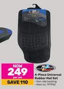 Moto Quip 4 Piece Universal Rubber Mat Set-Per Set