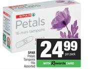 Spar Petals Tampons Assorted-16s Per Pack