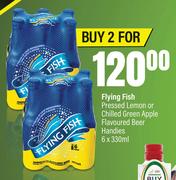 Flying Fish Pressed Lemon Or Chilled Green Apple Flavoured Beer Handies-For 2 x 6 x 330ml