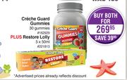 Creche Guard Gummies 30 Gummies Plus Restore Lolly 5 x 50ml-For Both