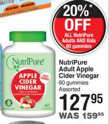 NutriPure Adult Apple Cider Vinegar Assorted-60 Gummies