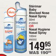 Sterimar Baby Blocked Nose Nasal Spray 50ml Or Nasal Hygine Nasal Spray 100ml-Each