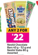 Nestle Chocolate Bars 40g-52g And Nestle Slabs 80g Assorted-For Any 2