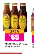 Mrs H.S Balls Chutney Assorted-For 2 x 470g