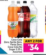 Coca-Cola Zero,Sprite Zero,Fanta Zero,Coca-Cola No Sugar Assorted-For Any 2 x 2.25L