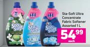 Sta-Soft Ultra Concentrate Fabric Softener Assorted-1L Each