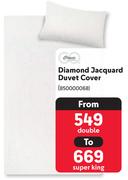Classic Diamond Jacquard Duvet Cover (Double)