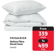 Primaries Hollow Fibre Duvet Inner (Single)