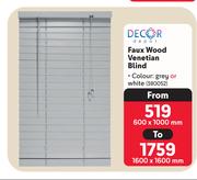 Decor Faux Wood Venetian Blind (600 x 1000mm)