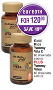 Dis-Chem Gold Kids Yummy Vita C 60 Chew Tabs Plus yummy Vites 60 Chew Tabs-Both For