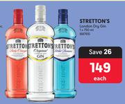 Stretton's London Dry Gin-750ml Each