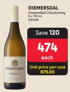 Diemersdal Unwooded Chardonnay-6 x 750ml