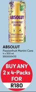 Absolut Passion Fruit Martini Cans-2 x 4 x 300ml