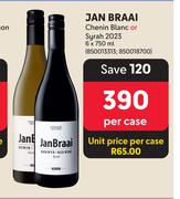 Jan Braai Chenin Blanc Or Syrah 2023-6 x 750ml Per Case