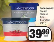 Lancewood Cream Cheese Tub Assorted-230g Each