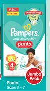 Pampers Ultra Skin Comfort Pants Sizes 3-7 Jumbo Pack-For 1