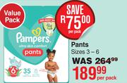 Pampers Ultra Skin Comfort Pants Sizes 3-6 Value Pack-Per Pack