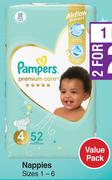 Pampers Premium Care Nappies Sizes 1-6 Value Pack-For 1