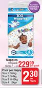Baby Things Nappies Sizes 1-4 100 Pack-Per Pack