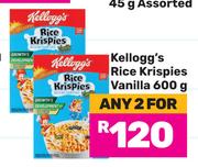 Kellogg's Rice Krispies Vanilla-For Any 2 x 600g